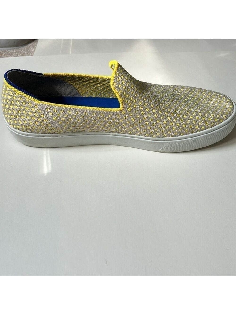 Rothy’s Women’s Lemon Yellow Honeycomb Slip On Sneakers - Picture 8 of 12